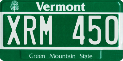 VT license plate XRM450