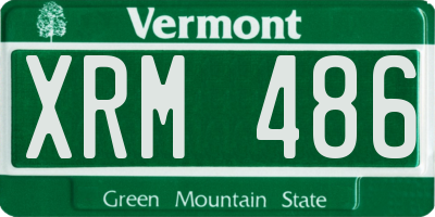 VT license plate XRM486