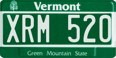 VT license plate XRM520