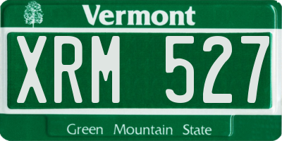 VT license plate XRM527