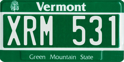 VT license plate XRM531