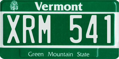 VT license plate XRM541