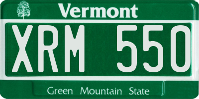 VT license plate XRM550