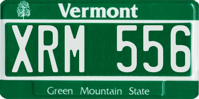 VT license plate XRM556