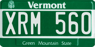 VT license plate XRM560