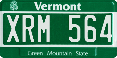VT license plate XRM564