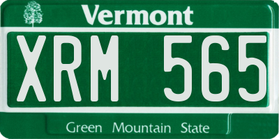 VT license plate XRM565