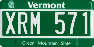 VT license plate XRM571