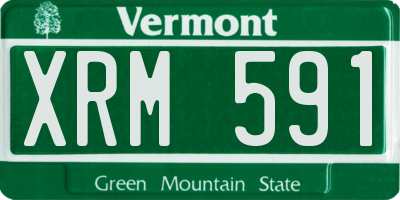 VT license plate XRM591