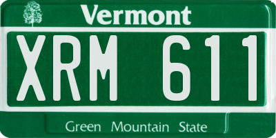 VT license plate XRM611