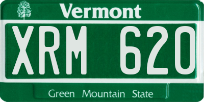 VT license plate XRM620