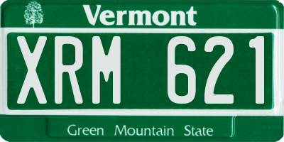 VT license plate XRM621