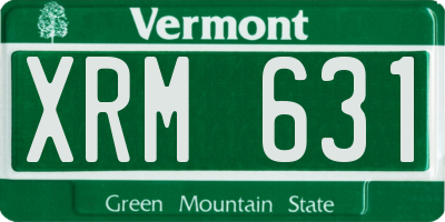 VT license plate XRM631