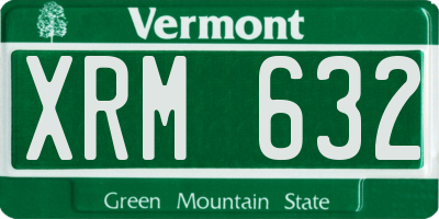 VT license plate XRM632
