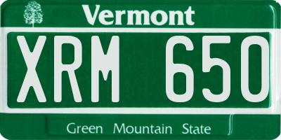 VT license plate XRM650