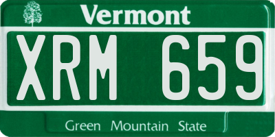 VT license plate XRM659