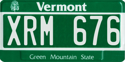 VT license plate XRM676