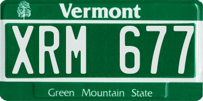 VT license plate XRM677