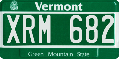 VT license plate XRM682