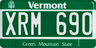 VT license plate XRM690