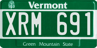 VT license plate XRM691