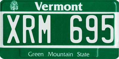 VT license plate XRM695
