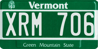 VT license plate XRM706