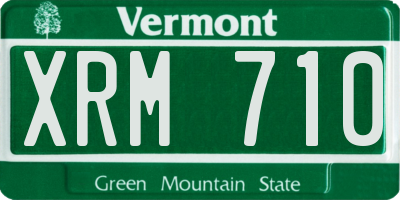 VT license plate XRM710