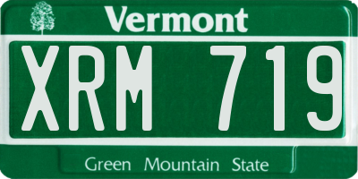 VT license plate XRM719