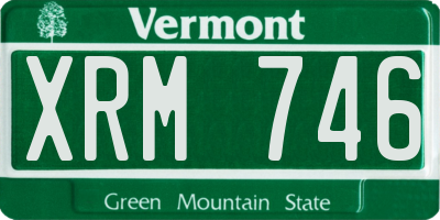 VT license plate XRM746