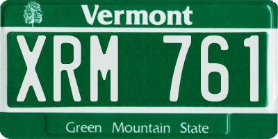 VT license plate XRM761