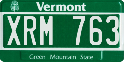 VT license plate XRM763