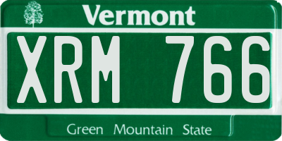 VT license plate XRM766