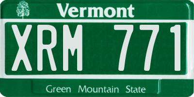 VT license plate XRM771