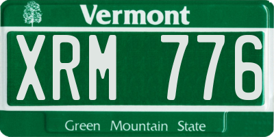 VT license plate XRM776