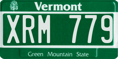 VT license plate XRM779