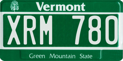 VT license plate XRM780