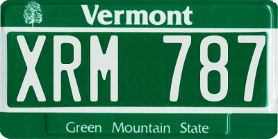 VT license plate XRM787