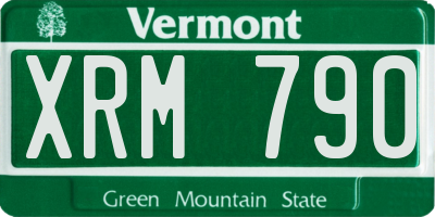 VT license plate XRM790