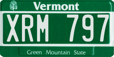 VT license plate XRM797