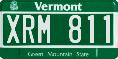 VT license plate XRM811