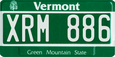 VT license plate XRM886