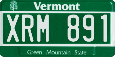 VT license plate XRM891