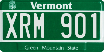 VT license plate XRM901