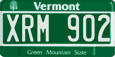 VT license plate XRM902