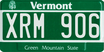 VT license plate XRM906