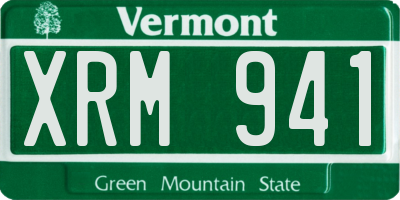 VT license plate XRM941