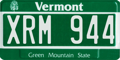 VT license plate XRM944