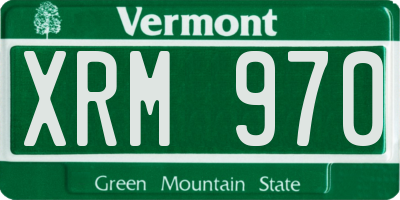 VT license plate XRM970
