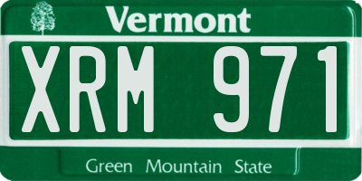 VT license plate XRM971